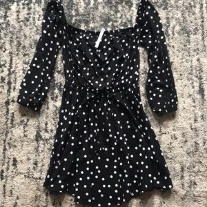 ASOS brand polka dot dress.